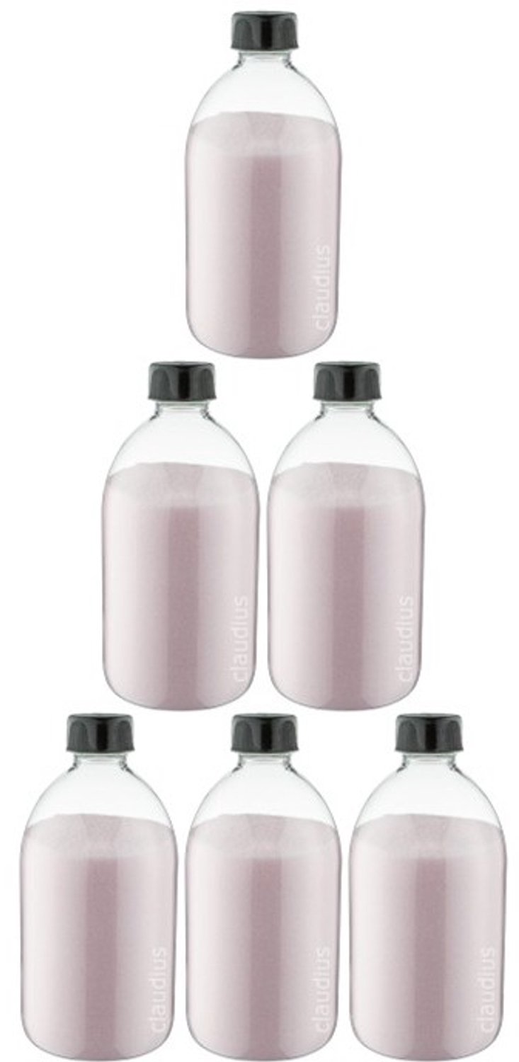 Claudius Scrubzout Rozen 650 gram - Fles met zwarte dop - set van 6 stuks - Hydraterende Lichaamsscrub - Body Scrub