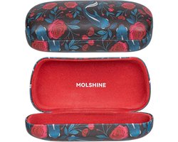 Molshine Hard Sunglasses Case, Classic Large Glasses Case for Sunglasses, Glasses with Cleaning Cloth - ShopVlot