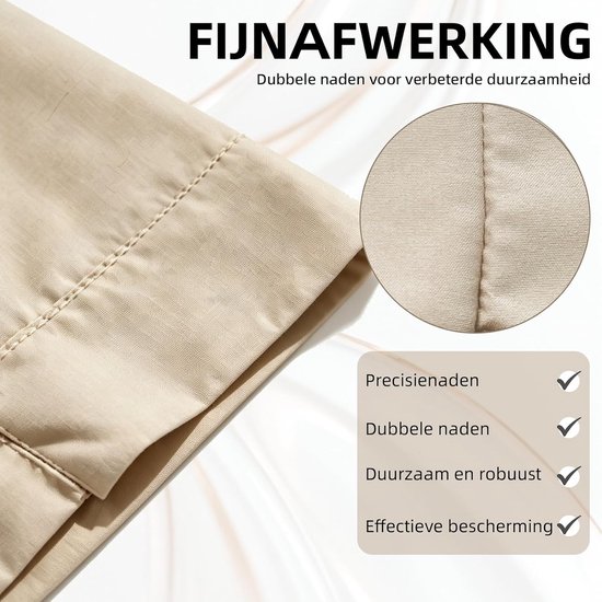 Matrasrok 160 x 200 cm: verdikte, zachte opgeruwde bedrok vloerlengte met 30 cm overhang, effen kleur, beschermt het - ShopVlot — afbeelding 3
