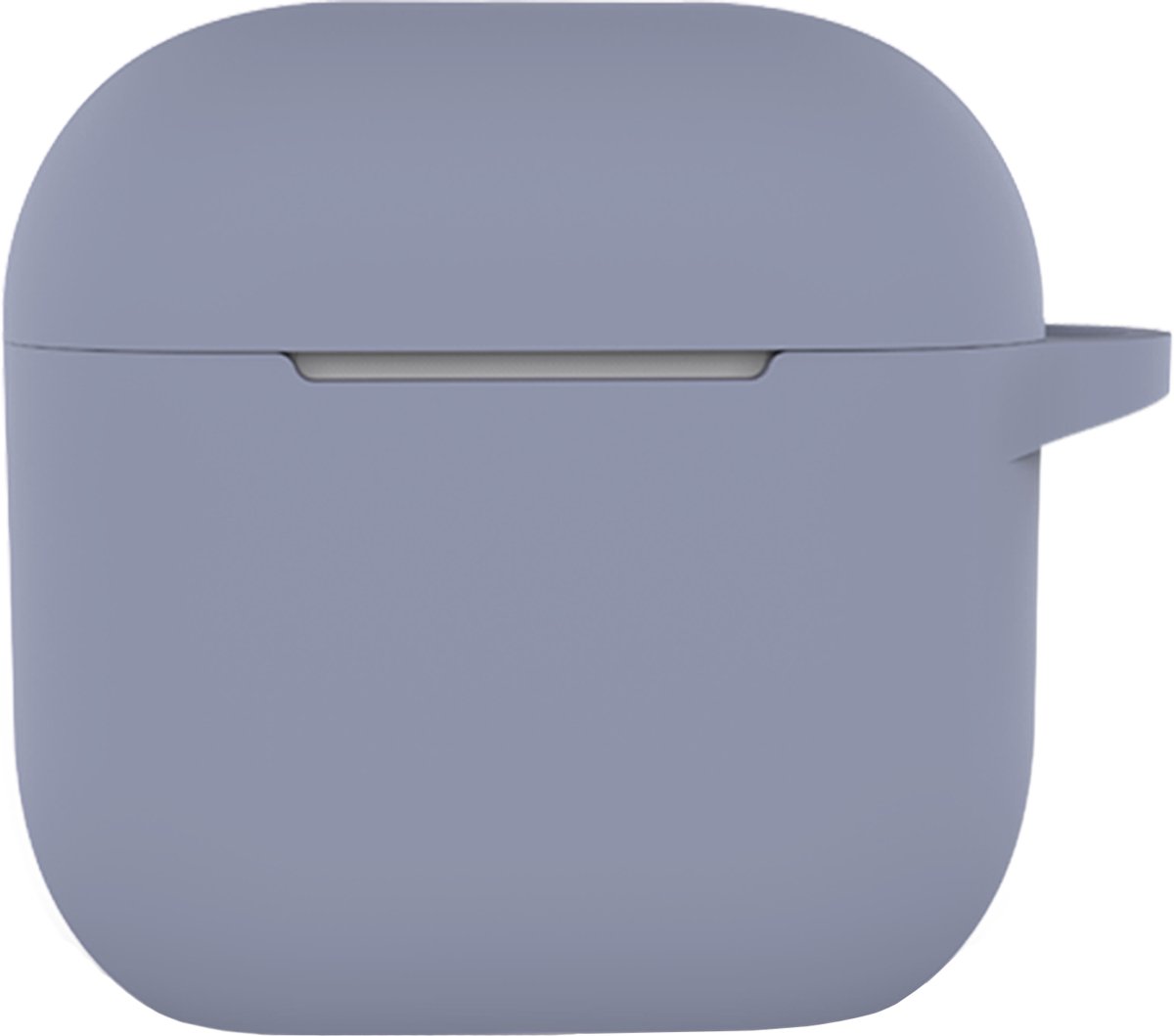 Hoesje - Geschikt voor Apple AirPods 5 - met Clip - Siliconen Hoes - Silicone Case Cover - Lila