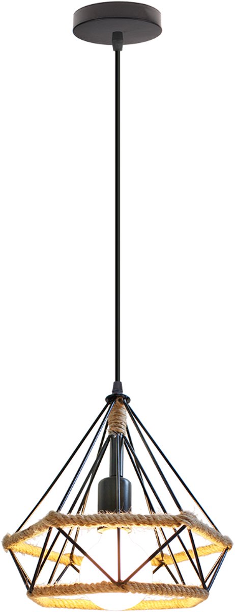 Hanglamp Industrieel E27 Kroonluchter Slaapkamer Plafondlamp Woonkamer Zwart