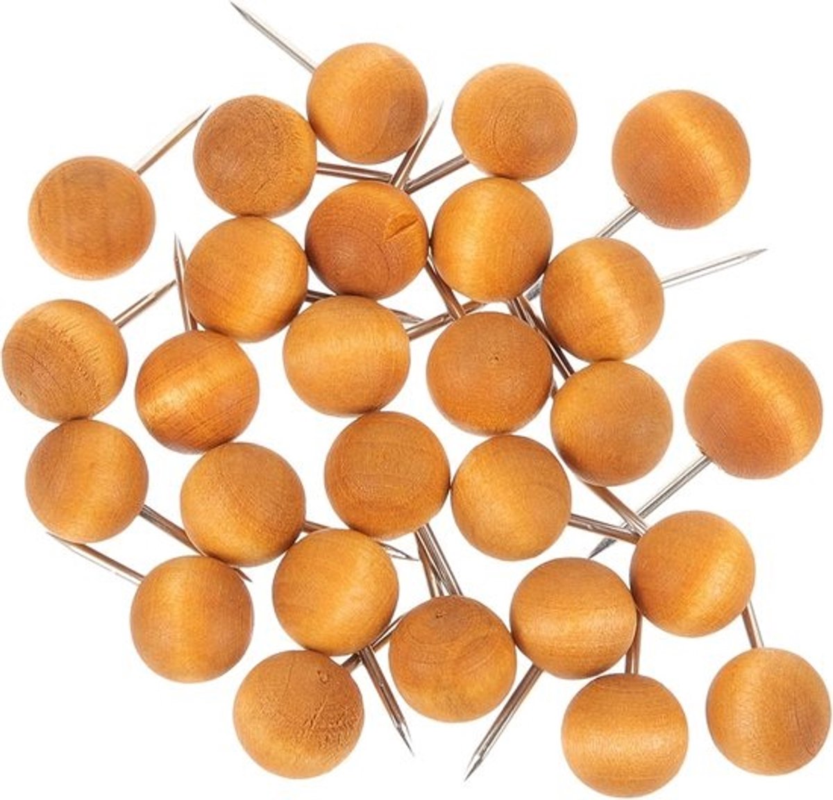 Houten punaises - Decoratieve spijkers - Voor het ophangen van fotodisplays - Compact ontwerp - 20 x 10 mm - Houtkleurig