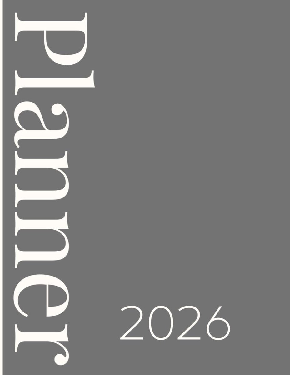 2026 Calendar, Stylish Neutral Grey Beige White Cover: 365 Day Schedule Plan, Jan- Dez, Extra Space For Notes, Goal - ShopVlot