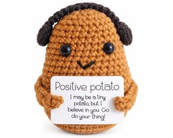 Nina’s Giftshop® Positieve Aardappel – Positive Potato – Handgemaakt Cadeau – Motiverend Cadeautje – Succes Cadeau – Cadeau voor Vrouw & Man – Grappig Cadeau – Geschenkzakje
