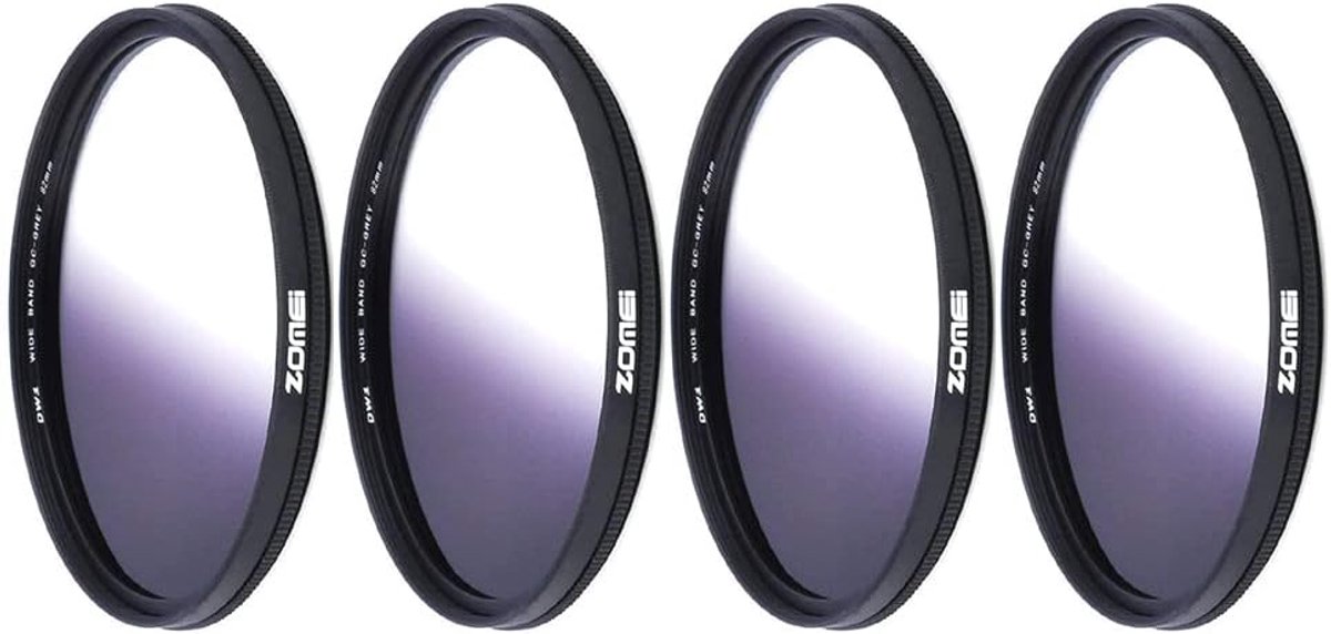 Zomei 82mm Ultra Thin Camera Lens Filter Set:Graduated Grey+Blue+Red+Orange,Gradual Neutral Density Lens Filter - ShopVlot