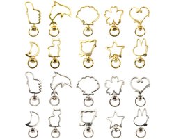 Molyorch 50 Stuks Legering Hartsluiting Sleutelhanger Ringen, Alloy Zinc Lobster Clasp Keyring, Ambachten DIY - ShopVlot