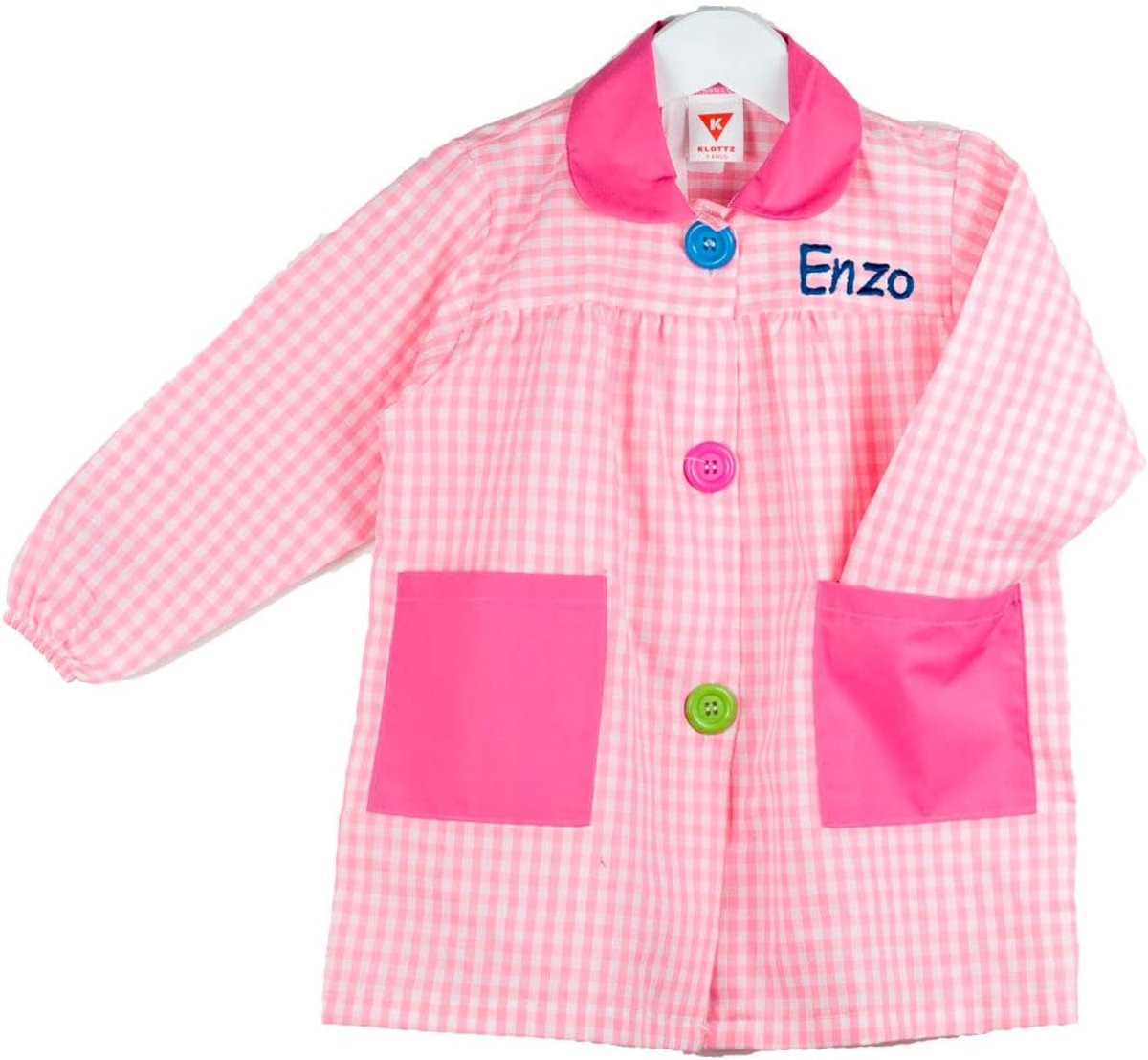 Babi College geborduurd met naam - Roze - X-Small - personaliseerbaar - ShopVlot