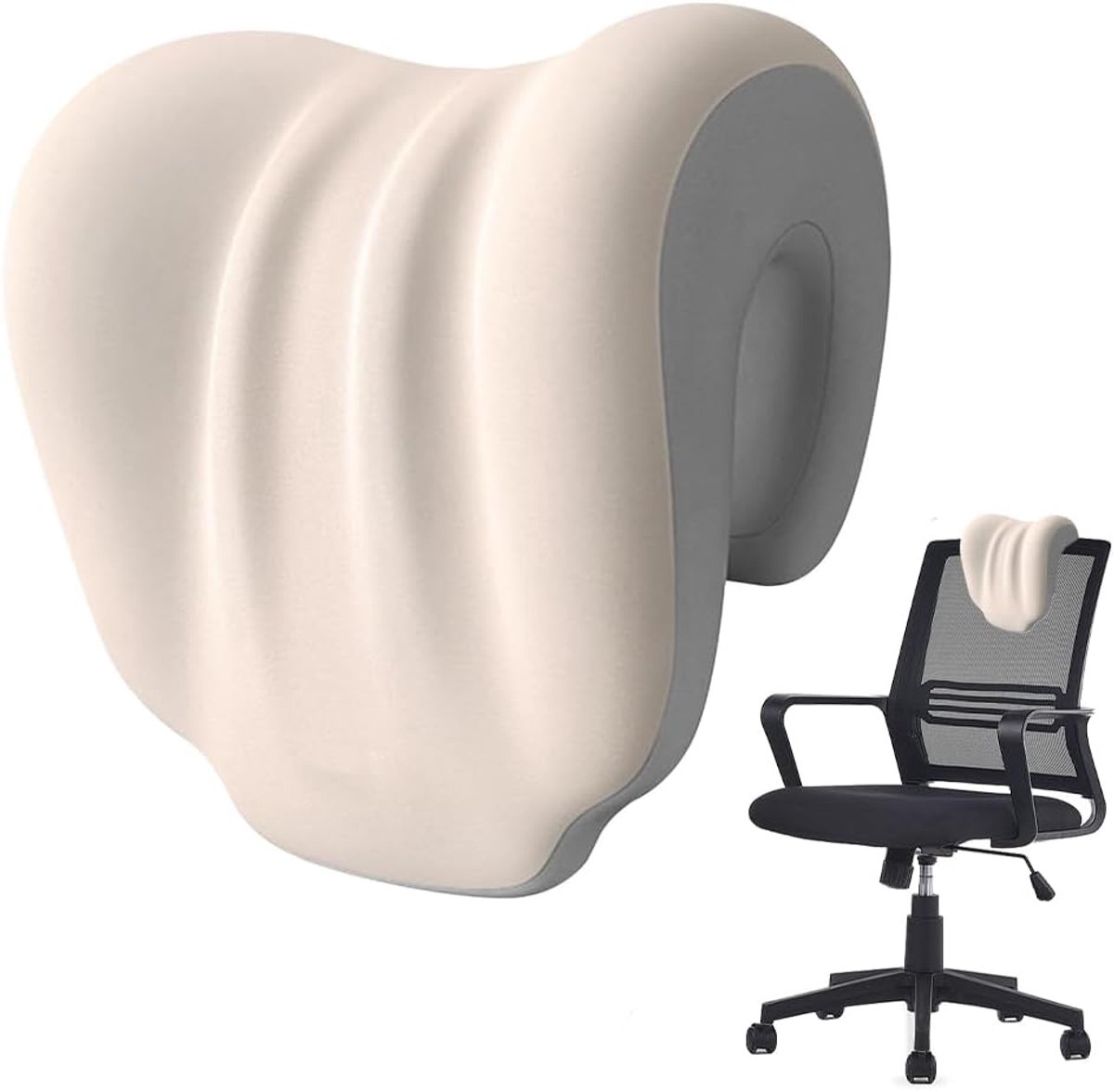 Memory Foam Neck Cushion for Aircraft Office Chair Ergonomic Headrest Office Chair Neck Support Chair Garden Chair - ShopVlot