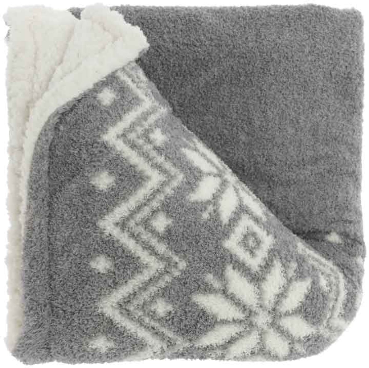 Unique Living Plaid Kris Dark Grey - 130x160cm Grijs