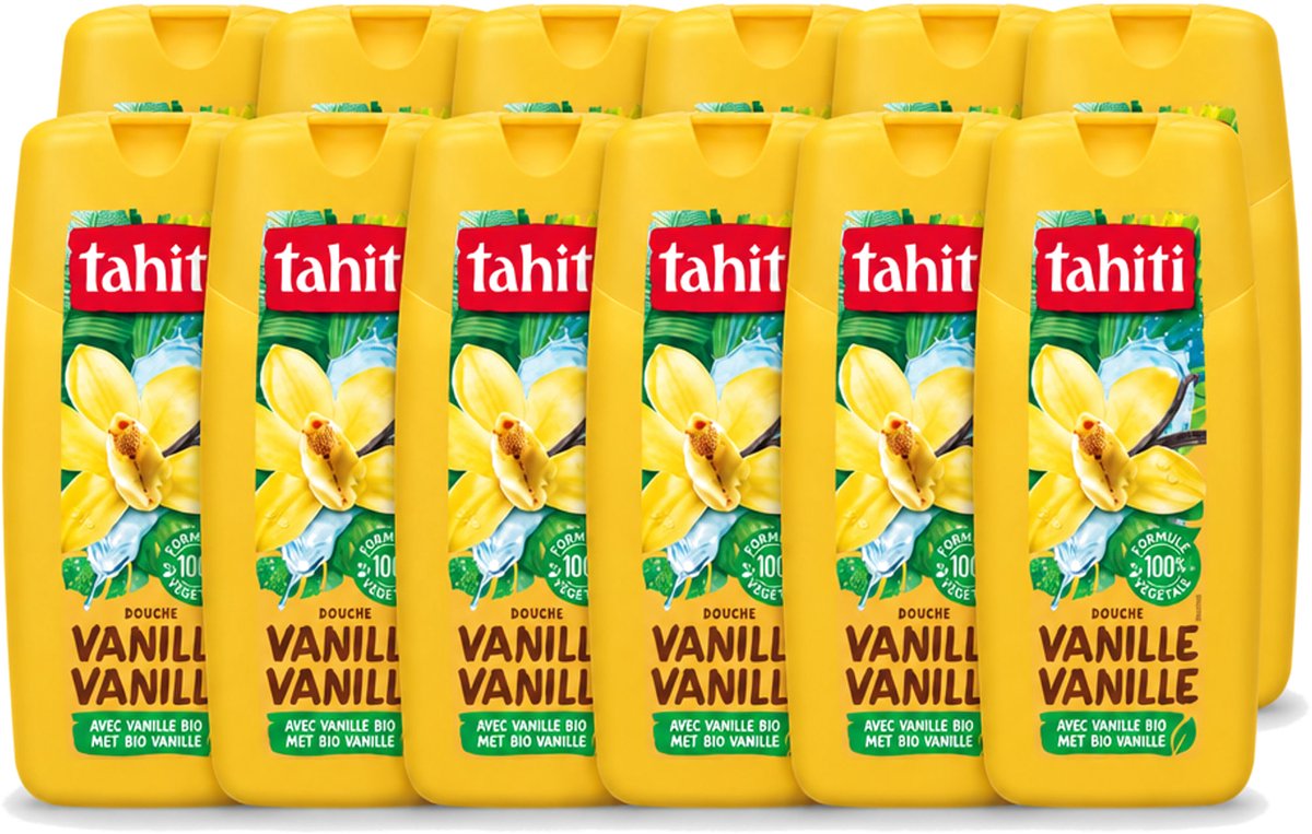 12 x Tahiti – Douchegel – Vanille - 300 ml - Voordeelverpakking - 12 stuks
