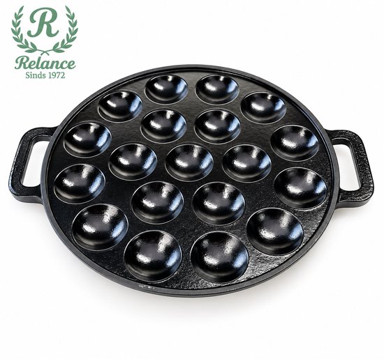 Relance Traditionele Poffertjespan Inductie – 19 Poffertjes – Gietijzer Geëmailleerd – Ø24,5 cm – Alle Warmtebronnen