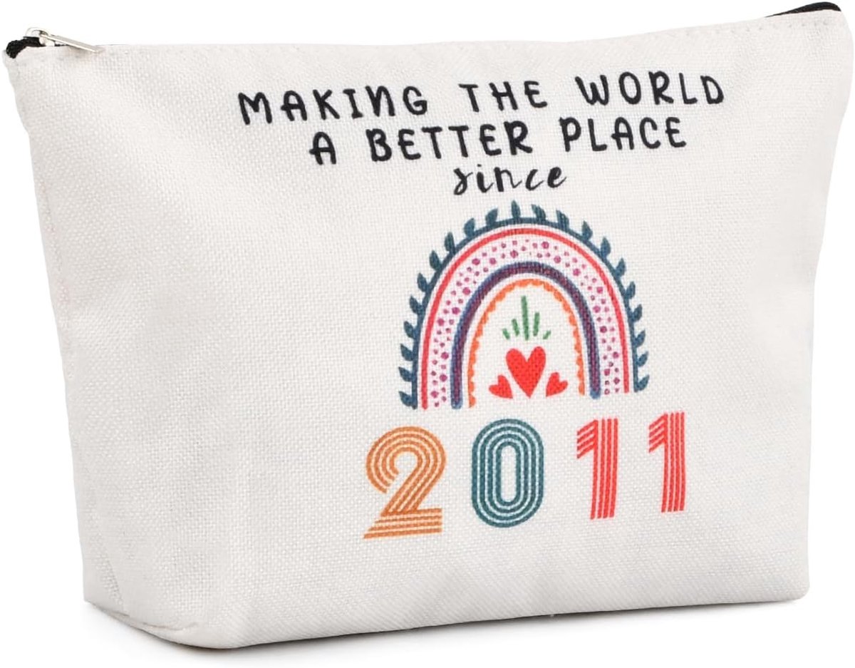 Make-up Tas voor 13-Jarige Meisjes - Ruim, Waterdicht en Vlekbestendig - Ideaal voor Verjaardagscadeau, Reizen en Dagelijks Gebruik, Beige, Modern Ontwerp
