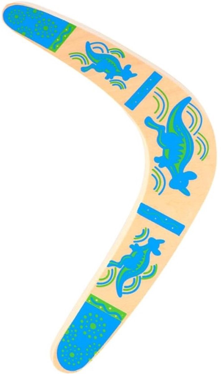 Vliegend Speelgoed - Boemerangschijf - Buiten Spelen - Keert Terug - 33 x 26 cm - Blauw