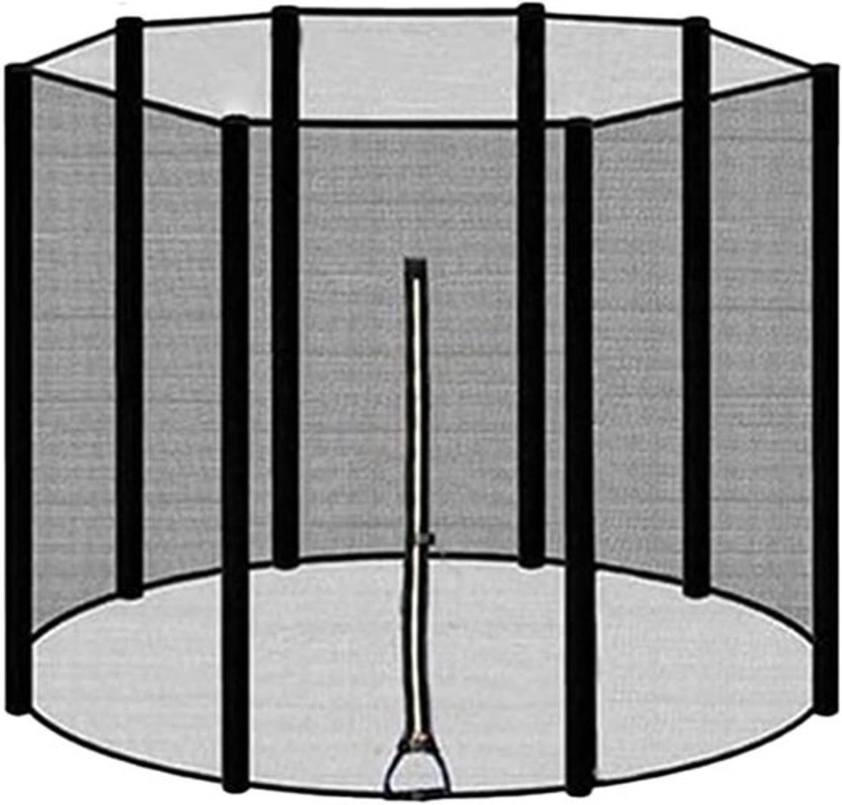 Trampolinenet - Vervangend veiligheidsnet - Voor buitenspelen - UV-bestendig - Weerbestendig - 10 voet - 8 - Zwart