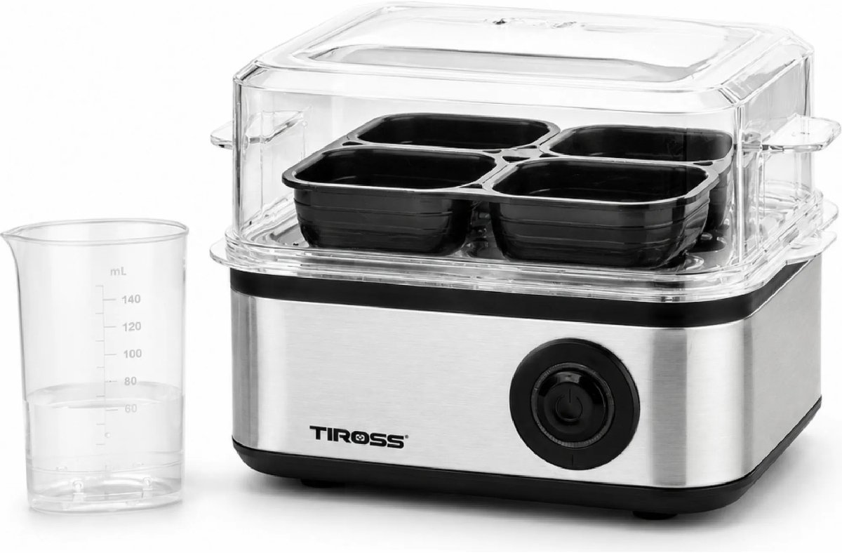 TIROSS Eierkoker voor 8 eieren met automatische uitschakeling 500 W