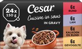 Cesar Hondenvoer - Cuisine Mix in Saus - Kuipjes - 24x150g