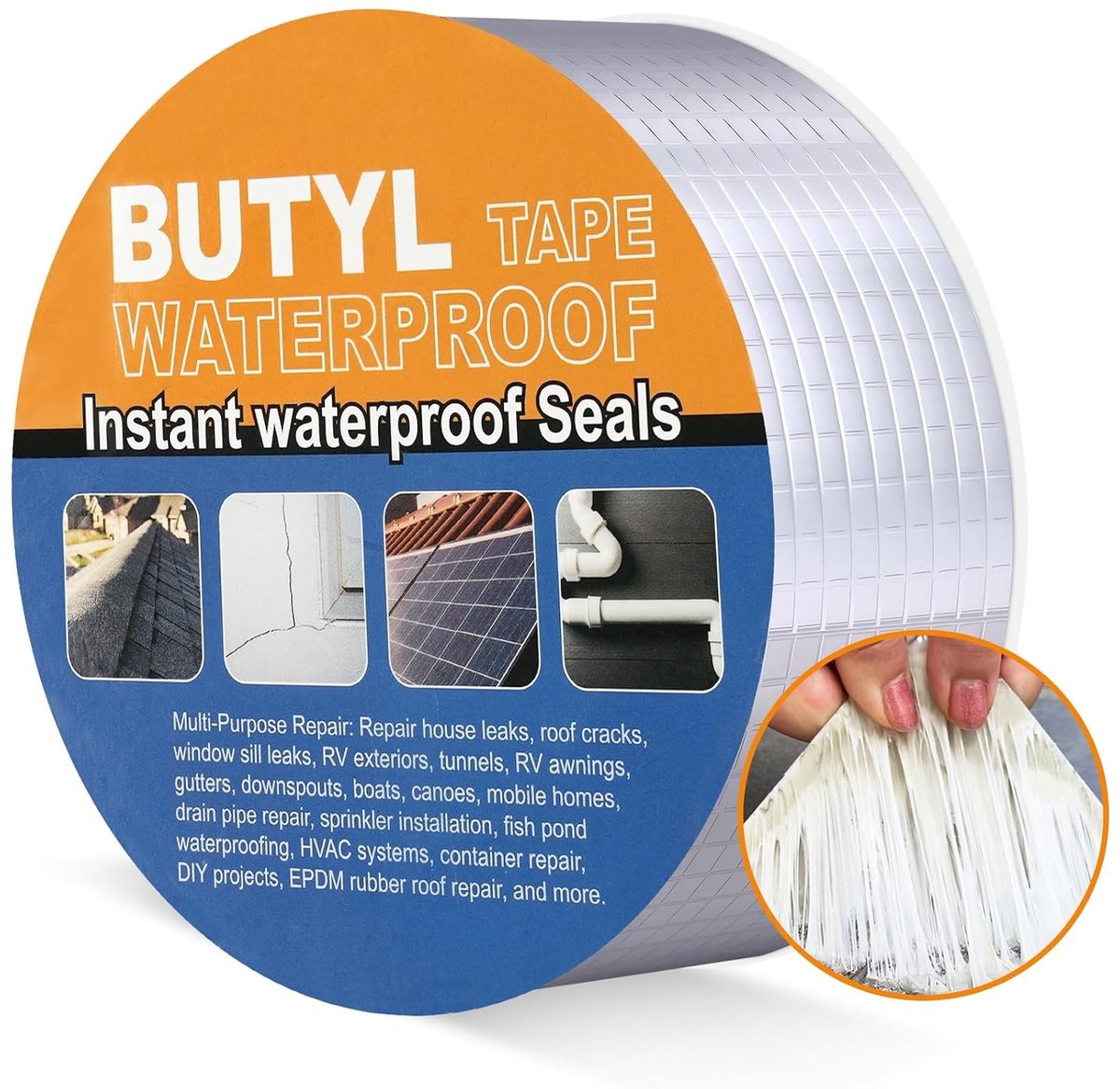 Waterproof butyl tape 5 m x 2 cm, hoge duurzaamheid voor lekkende plafonds, scheuren en pijpbreuk reparatie