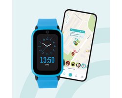 One2track Connect UP blauw | GPS horloge voor kinderen | Bekijk de locatie van je kind. Stel veilige zones in. En videobellen met de leukste smartwatch voor kinderen