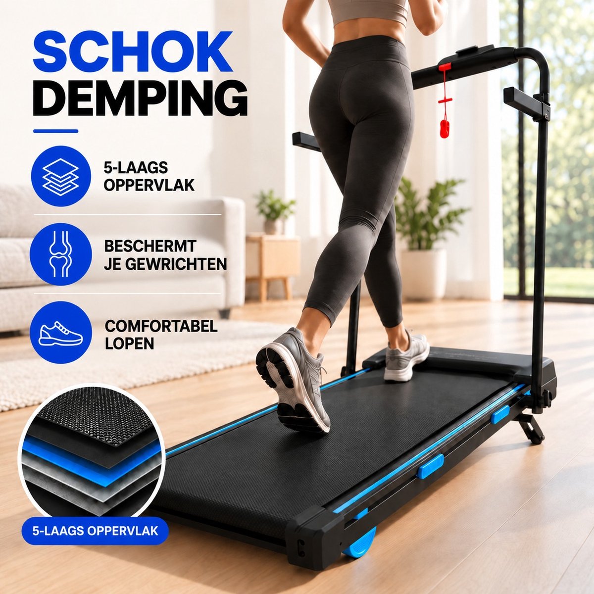Loopband Loopband 1-12km/u Elektrische Loopband - afbeelding 2