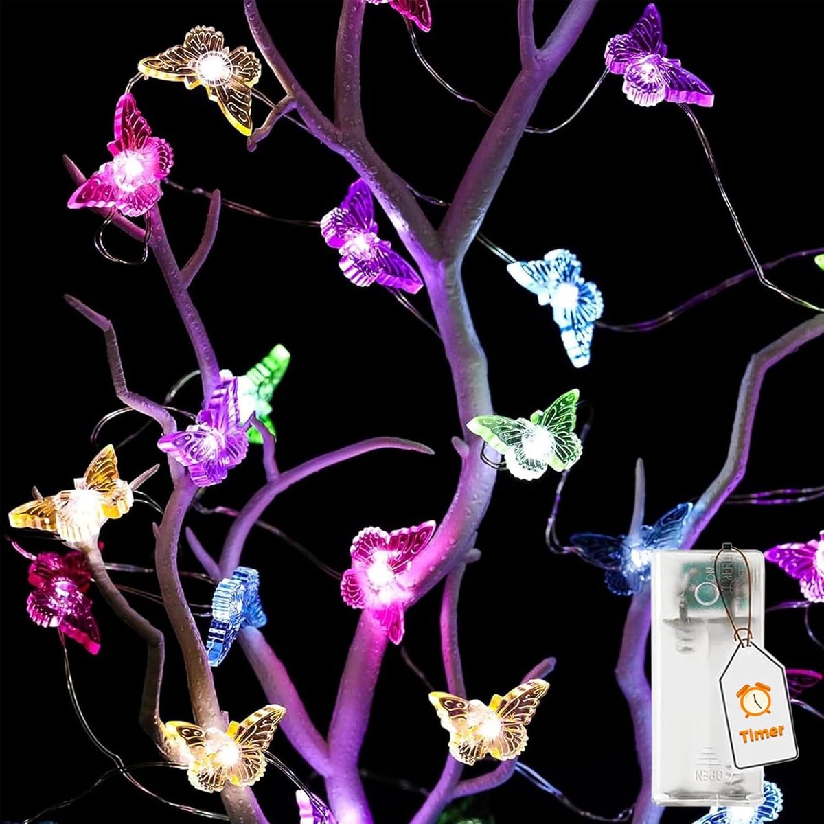 ALEGRE butterfly led battery with timer - ShopVlot
