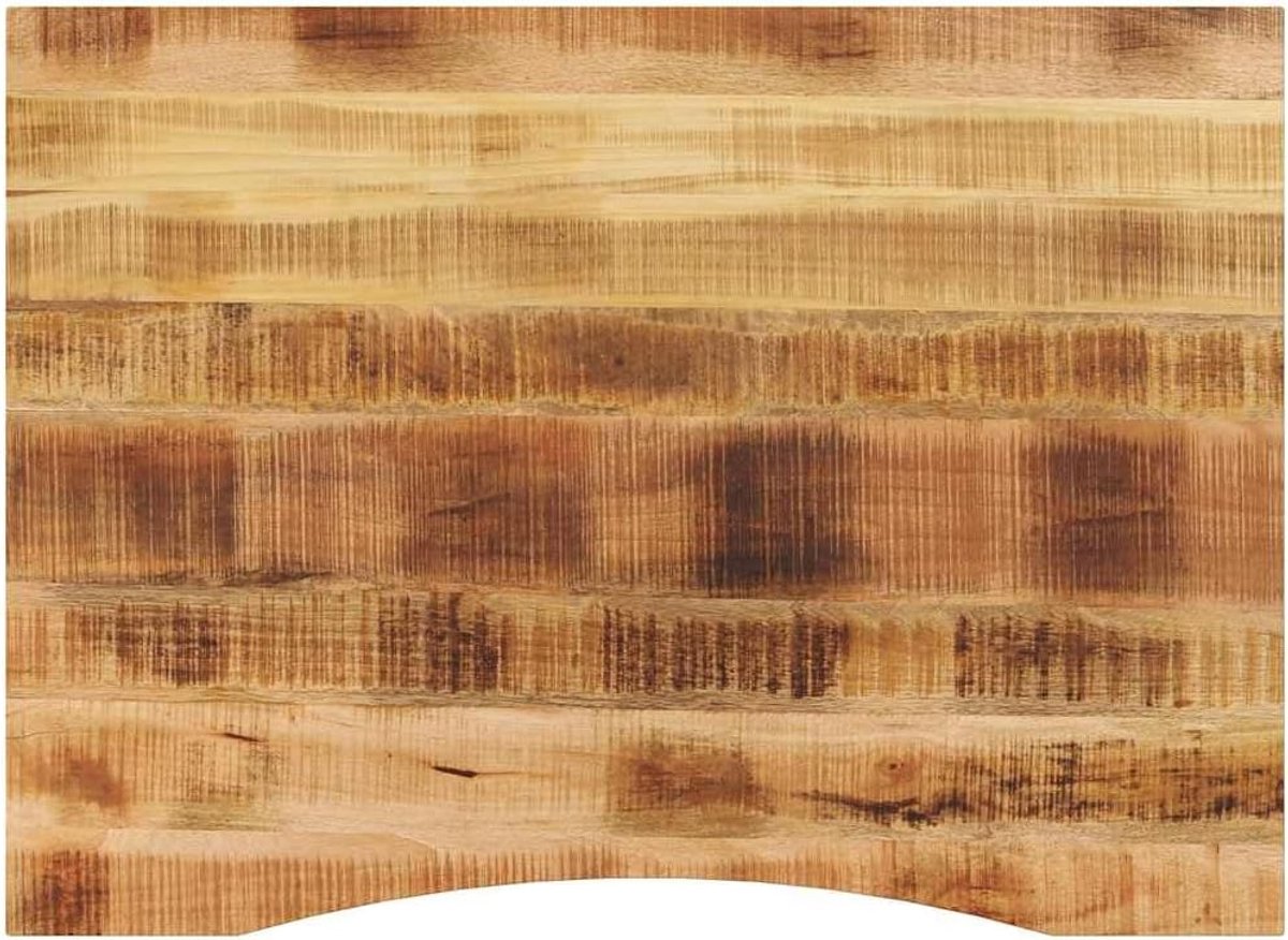 Houten bureaublad met uitsparing Mango 110x80x2,5cm voor kantoor en eettafel van robuust mangohout