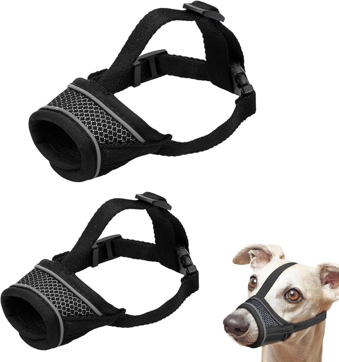 Dog Muzzle for Small and Medium Dogs, Dog Muzzle with Adjustable Strap to Prevent Biting, Barking and Gnawing, Dog - ShopVlot