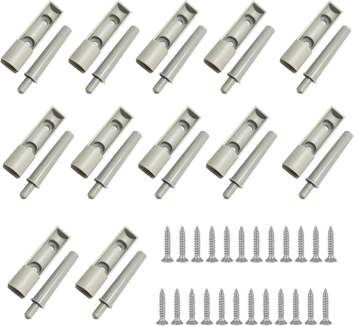 12 Pcs Soft Locking Damper Set with Screws Door Drawer Closing Buffer Plastic Door Damper Closing Dampers Silent - ShopVlot
