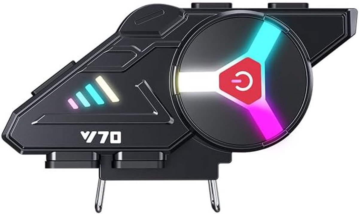 Y70 motorcycle Bluetooth helmet headset V5.3 RGB colorful lights headphones IPX6 waterproof support connect 2 phones - ShopVlot