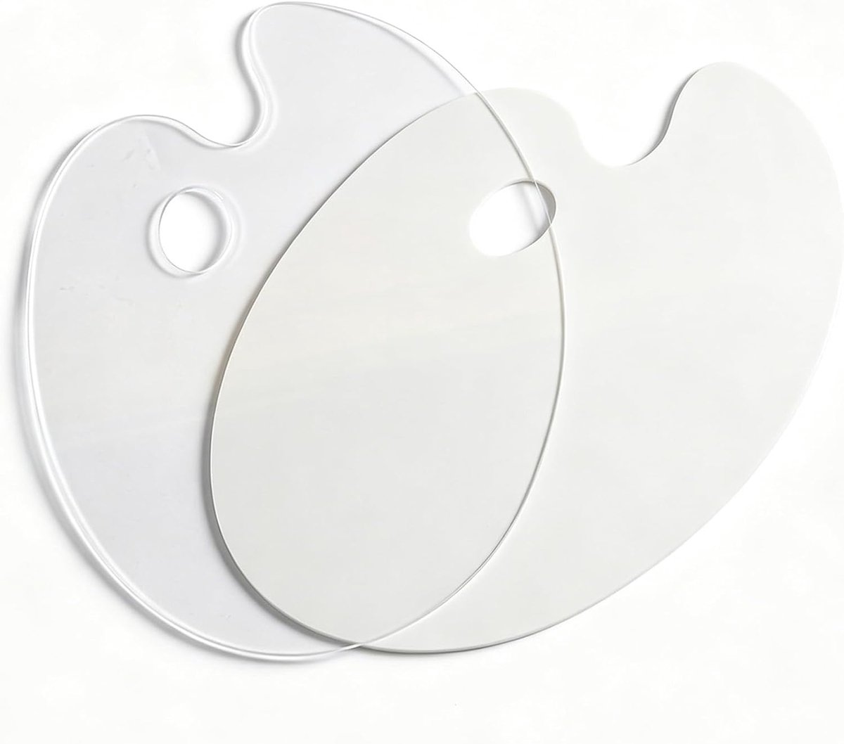 Mengpalet met gaten, 2 stuks, acryl, transparant palet - ShopVlot