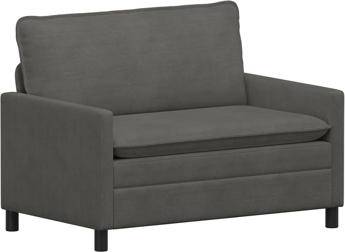 Corduroy bank met metalen frame, 126 x 81 x 87,5 cm, voor