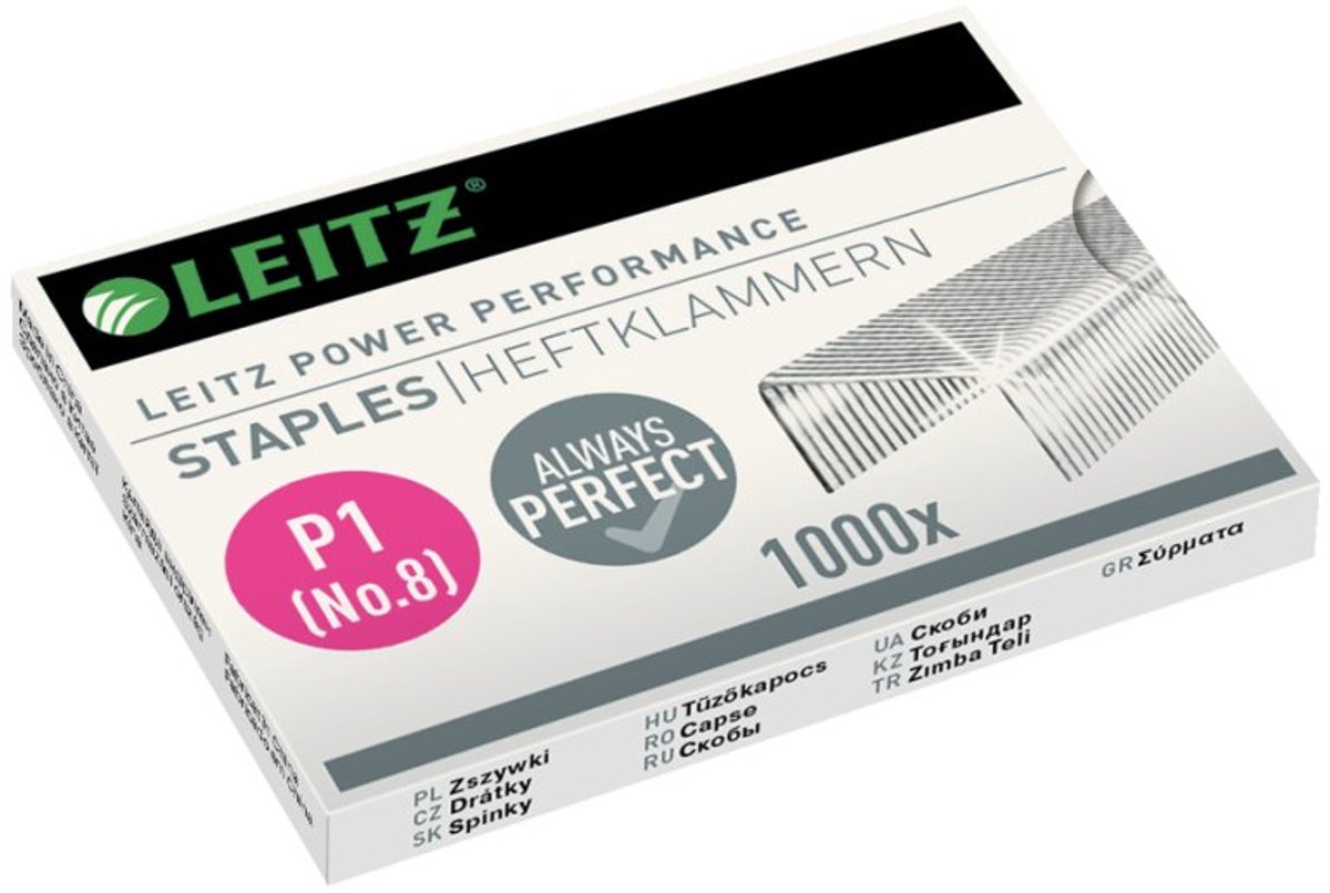 LEITZ nietjes nr. 10, verzinkt, 2000 stuks