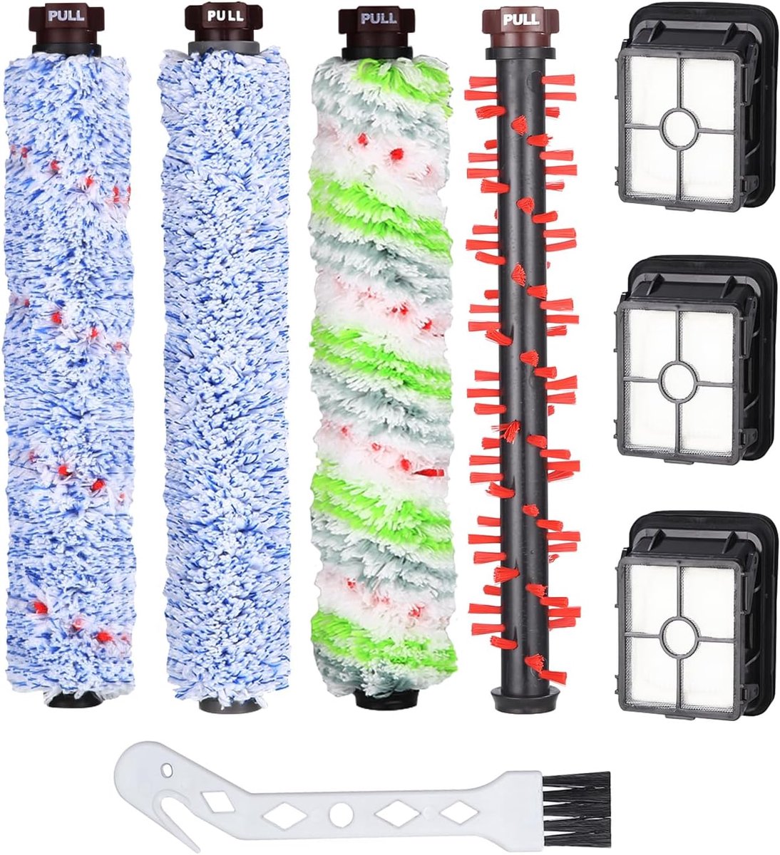 Accessoires voor Bissell Crosswave 3-in-1 - 1 Dierenrollerborstel - 1 Vloerborstel - 1 Tapijtborstel - ShopVlot