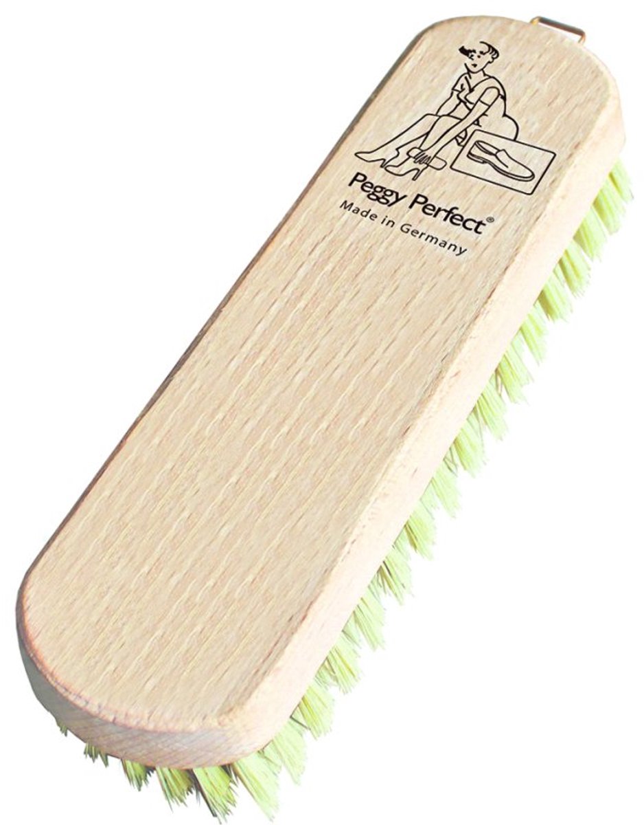 Peggy Perfect schoenborstel eco, beukenhouten handvat, donkere borstels, 190 mm