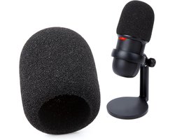 Professionele Popfilter en Windscreen voor Microfoon - Geluiddempende Schuimhoes voor USB Microfoons zoals HyperX SoloCast