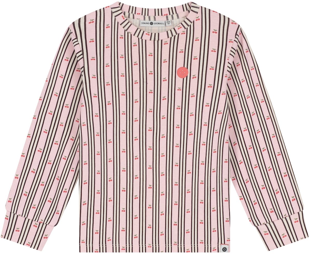 Stains&Stories Stains & Stories - Pyjama - Kersjes - Roze rood
