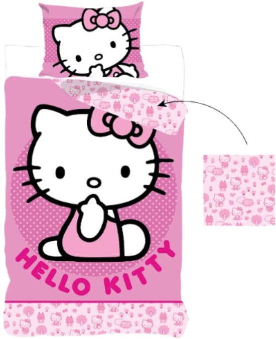 Hello Kitty Dekbedovertrek - 140 x 200 + 60 x 70cm van Hello Kitty — afbeelding 4