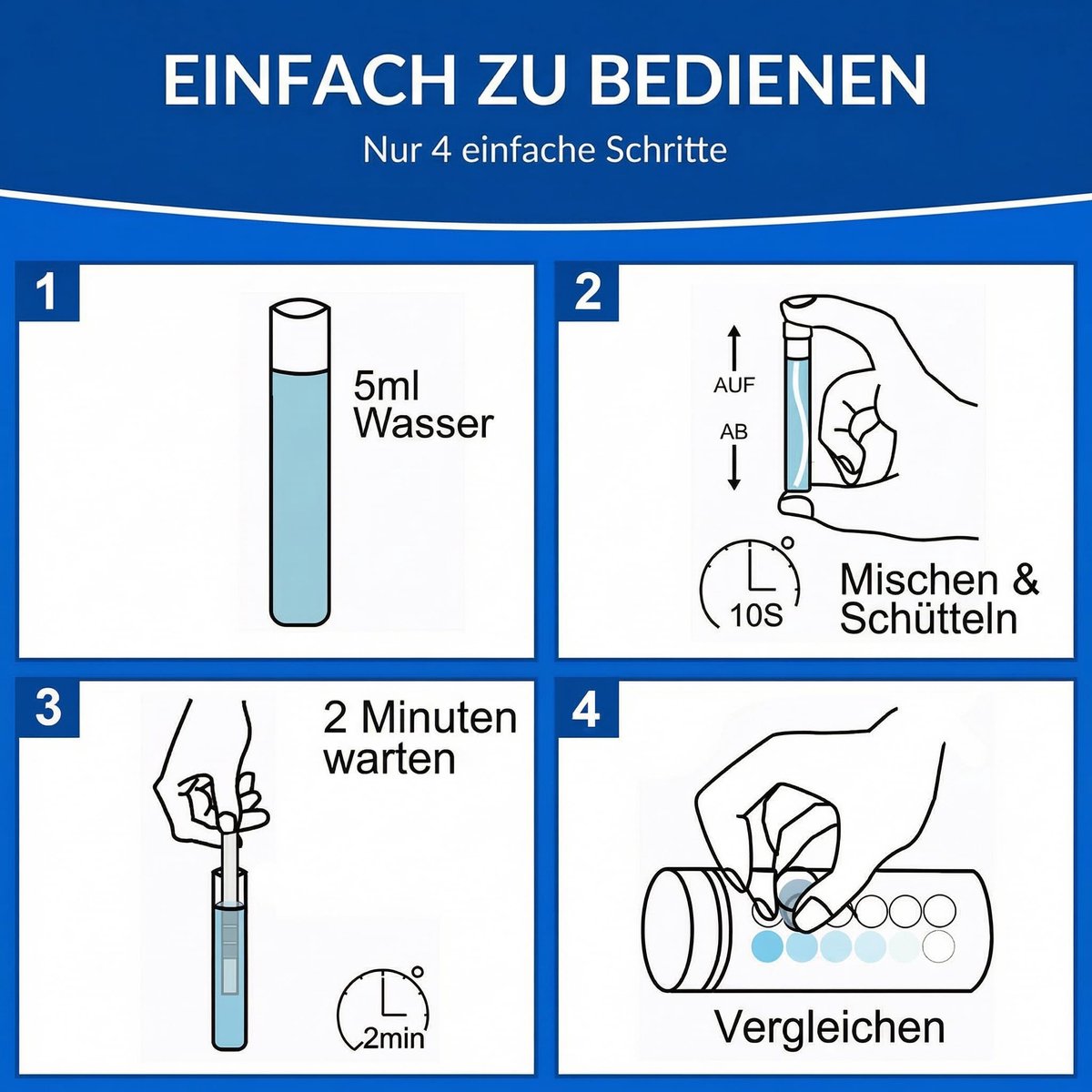 Fosfaattestkit, zwembadfosfaattestkit, 50 fosfaatteststrips voor zwembad, spa, whirlpool, aquarium en visbak, geschikt - ShopVlot