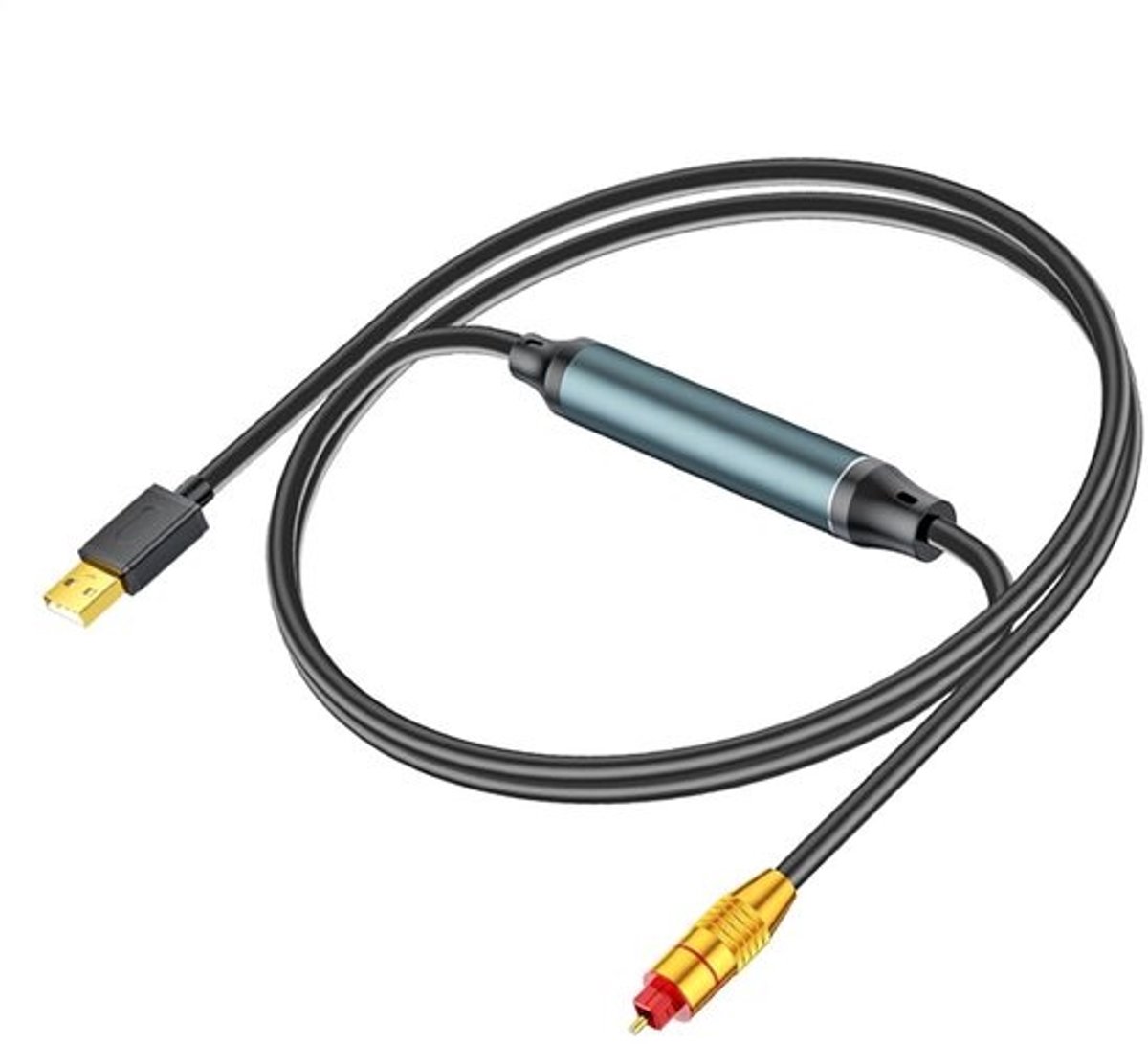 Audio-adapter - Geluidskaartconverter - Muziek streamen - Plug-and-play - Compact ontwerp - Zwart