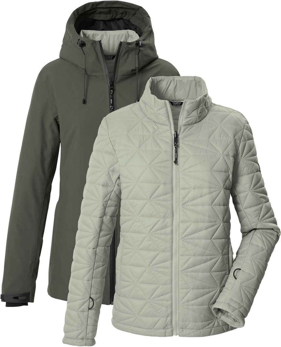Killtec KOW 20 Women Jacket Winterjas 3 in 1 jas Dames Groen