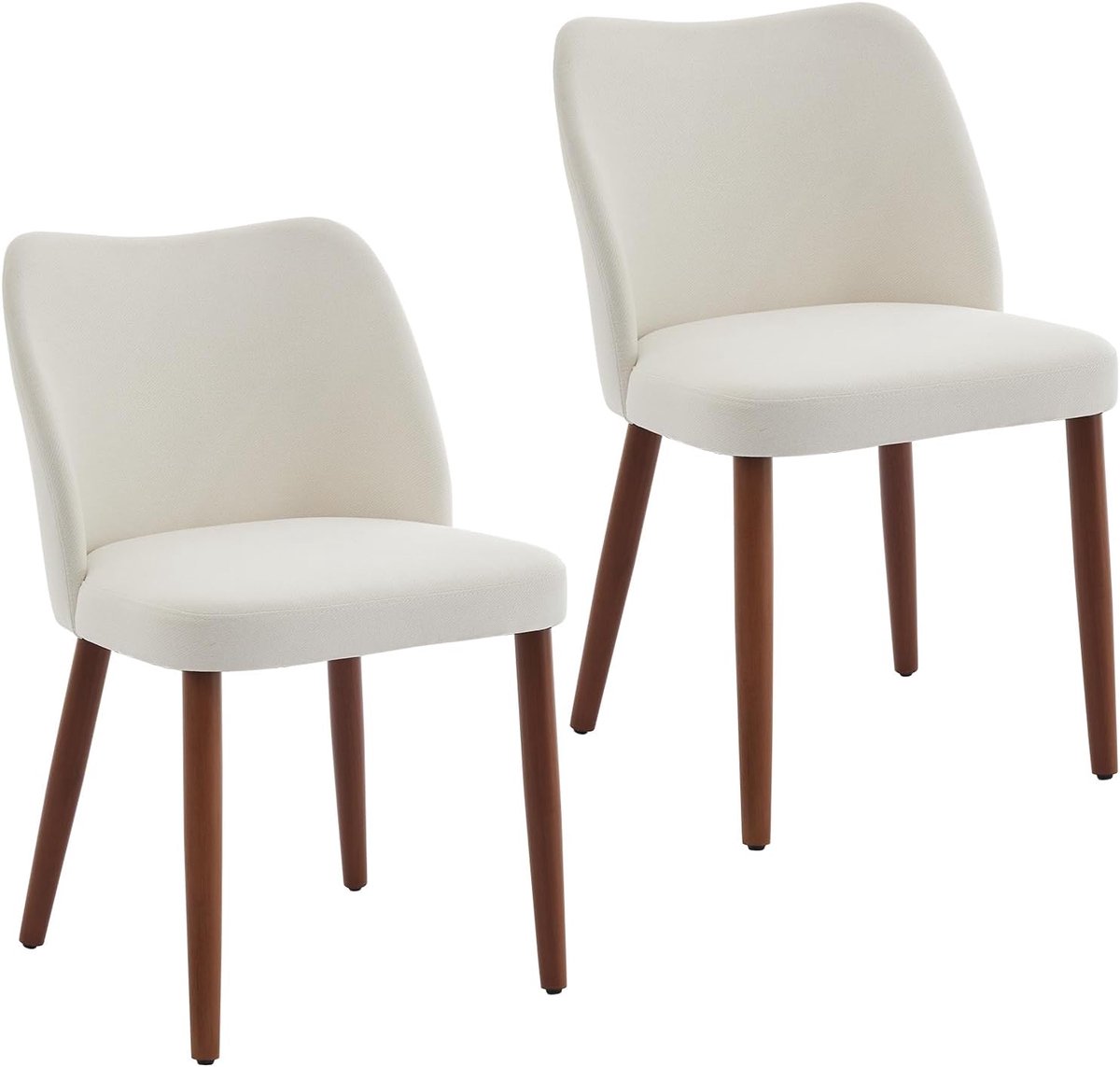 Eetkamerstoelen Set van 2 - Witte Stoelen Wing Backrest Hout 136kg