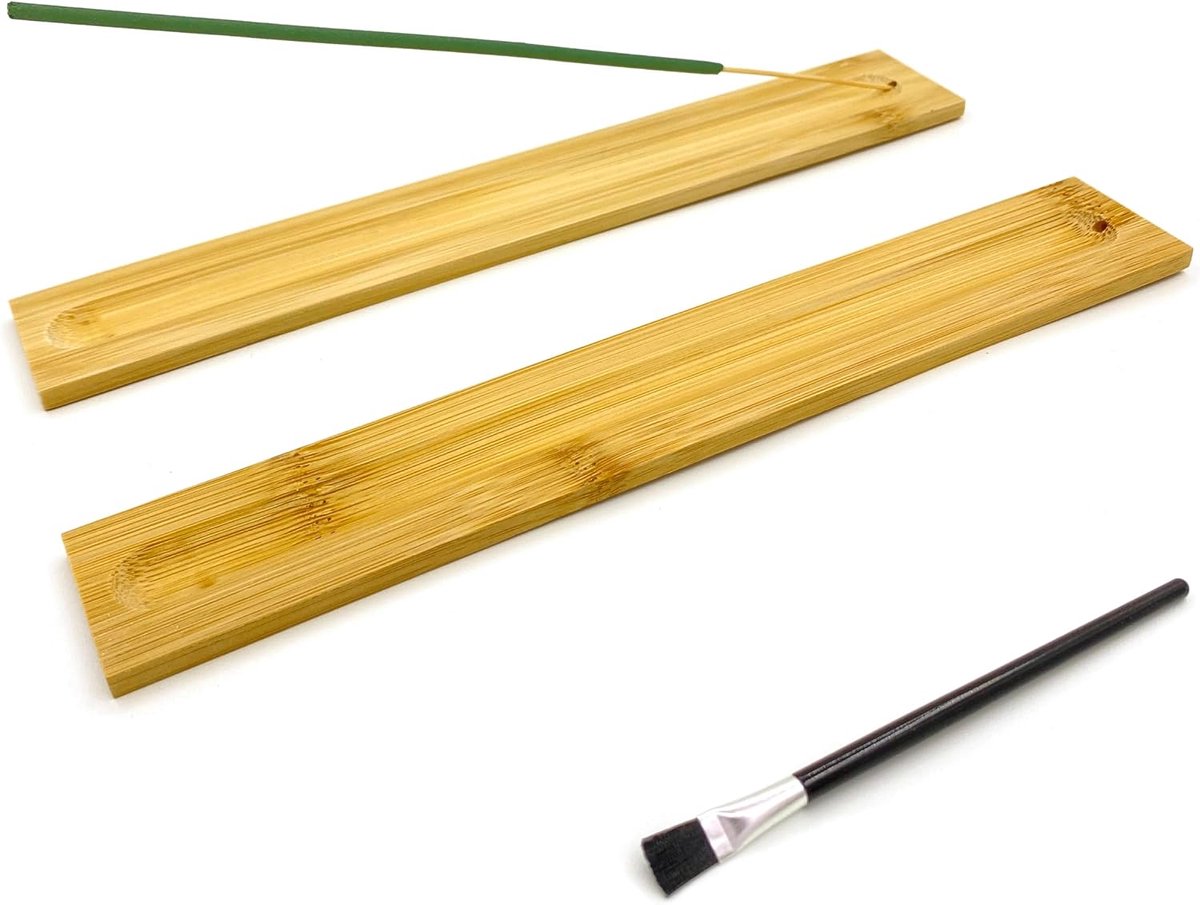 Bamboo Incense Stick Holder, Bamboo Swatter, Ash Catcher, for Meditation, Yoga, Indoor and Outdoor, 3.5 cm, Pack of 2 - ShopVlot