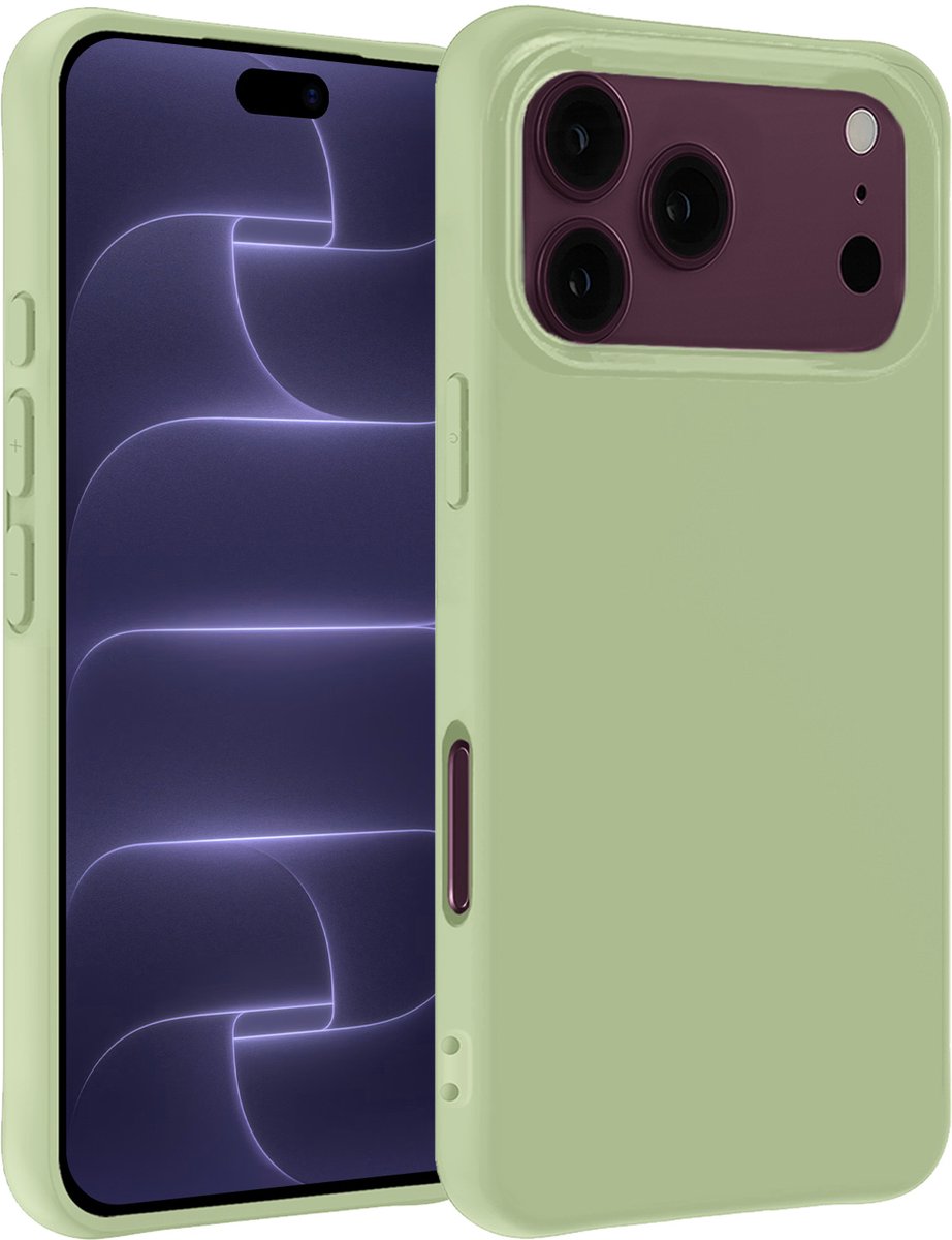 Hoesje - Geschikt voor Apple iPhone 18 Pro Max - Sterk & Shockproof - Siliconen Case - Hoes Cover - Telefoonhoes - Groen