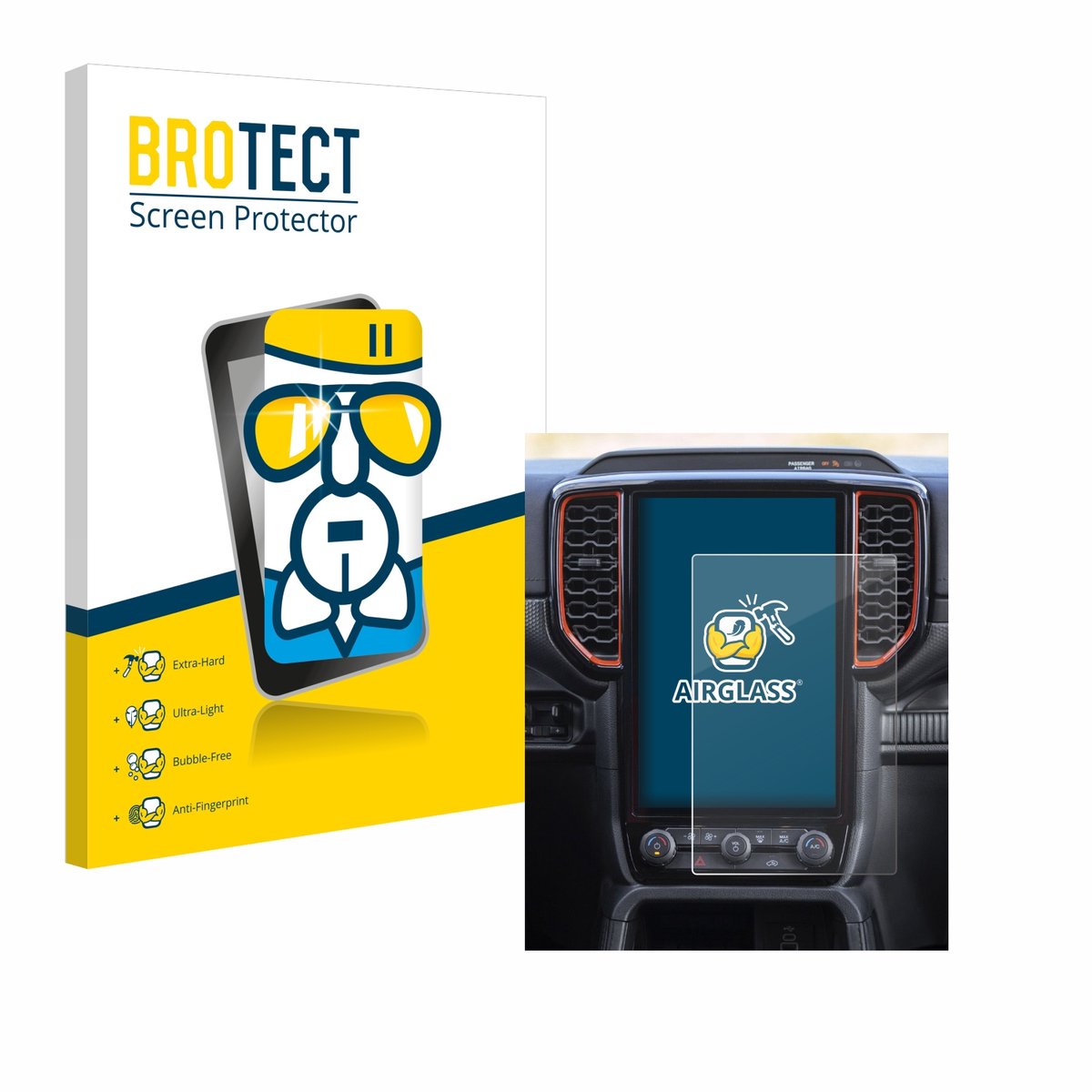 Screenprotector voor Ford Ranger XLT 10.1" 2024 Beschermglas transparant