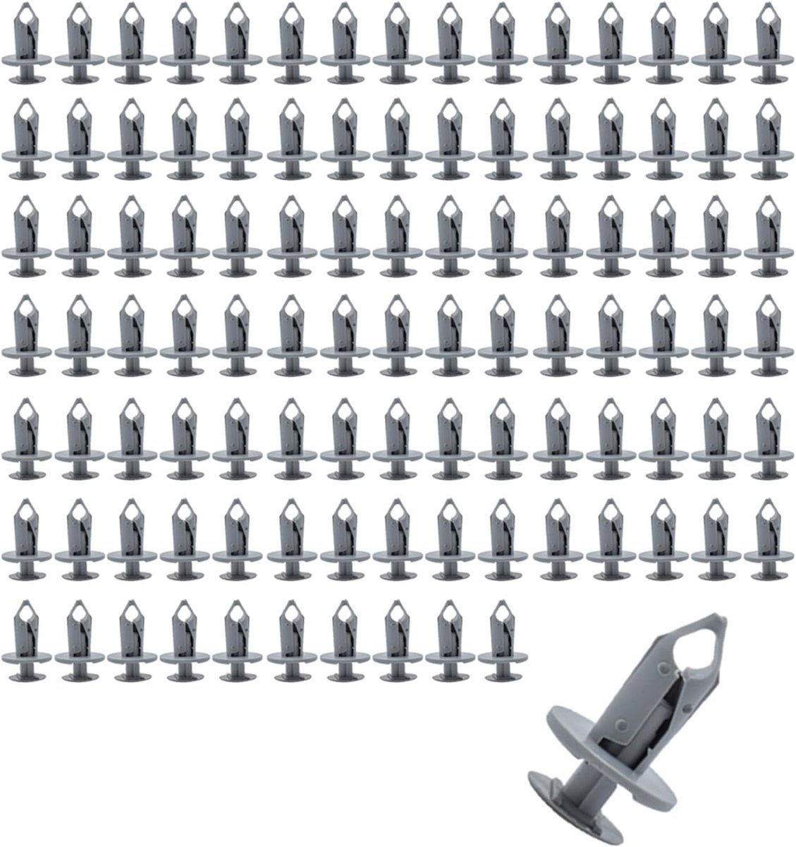 XUKEY 100 Pieces Fastening Clips for VW Transporter T4 T5 T6, Φ 8MM Grey Trim Clips, Carpet Edge Clips made of High - ShopVlot