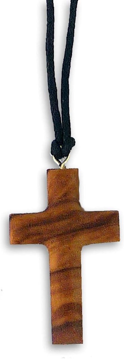 MaMeMi Olive Wood Cross Hanging Cross 3 x 2 cm with Ribbon - ShopVlot