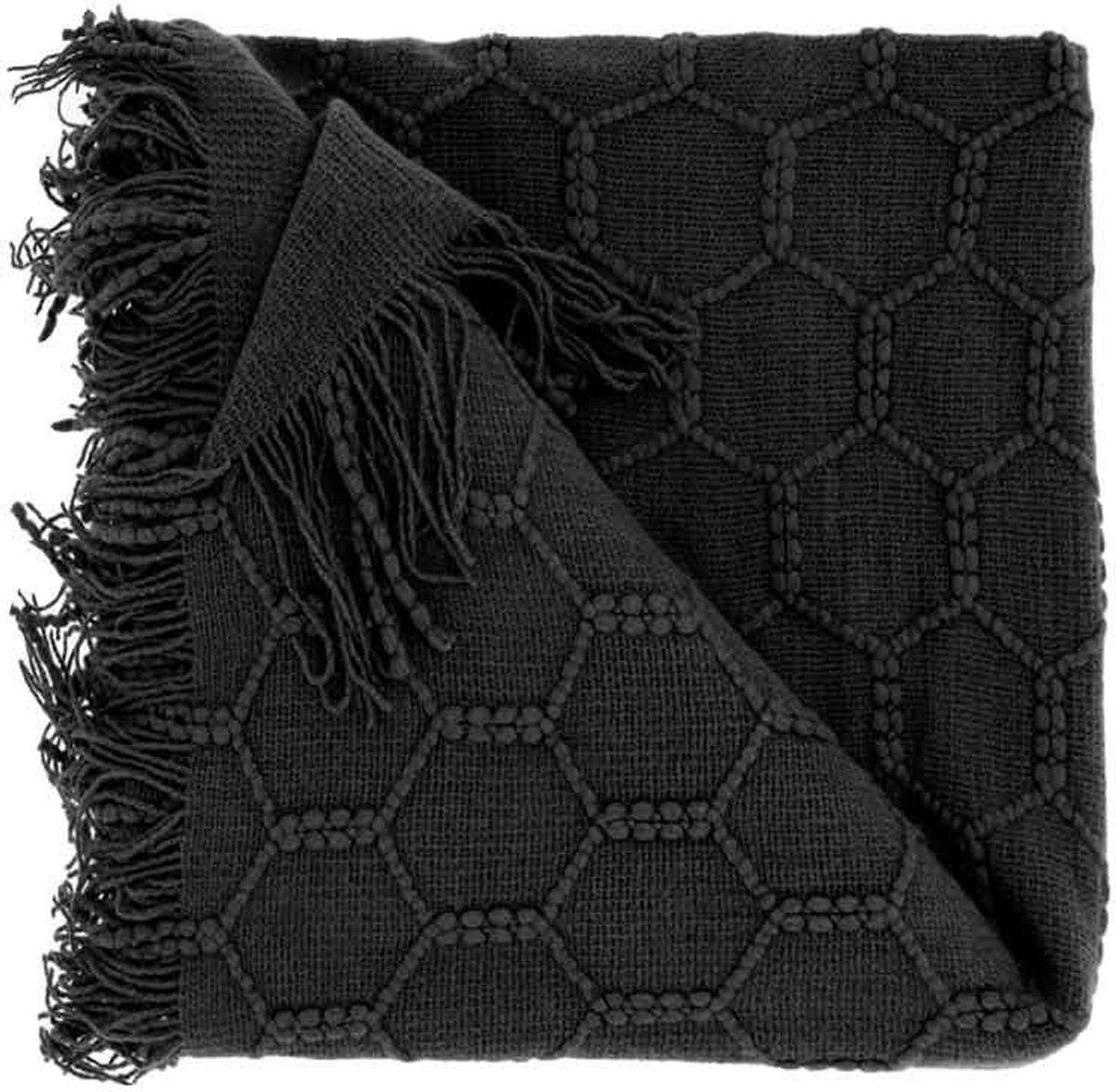 Unique Living Plaid Fee Black - 127x152cm Zwart