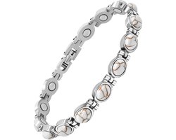 Jeroot Energetix Magneetarmband voor dames, puur vermindert pijn en artritis, roestvrij staal, instelbare grootte en - ShopVlot
