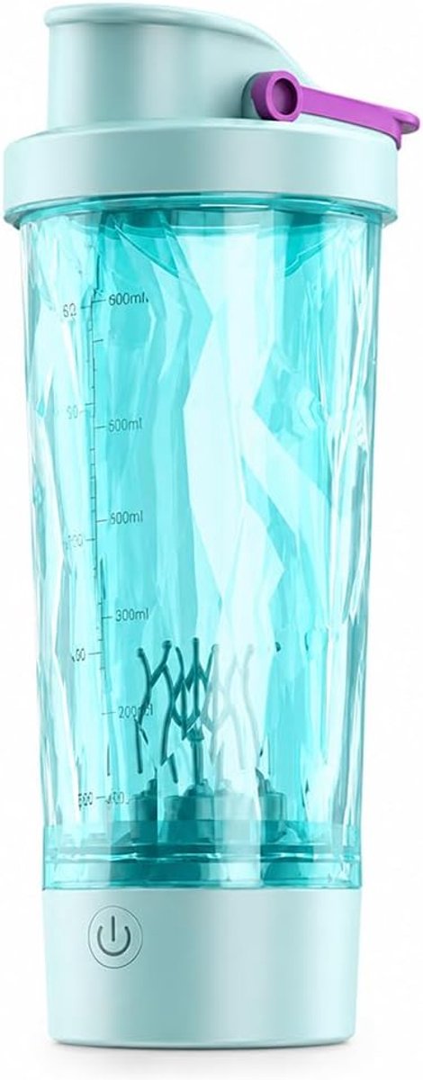 Elektrische eiwitshaker 600 ml - lekvrije fles - 7500 rpm - ideaal voor eiwitdranken - ShopVlot