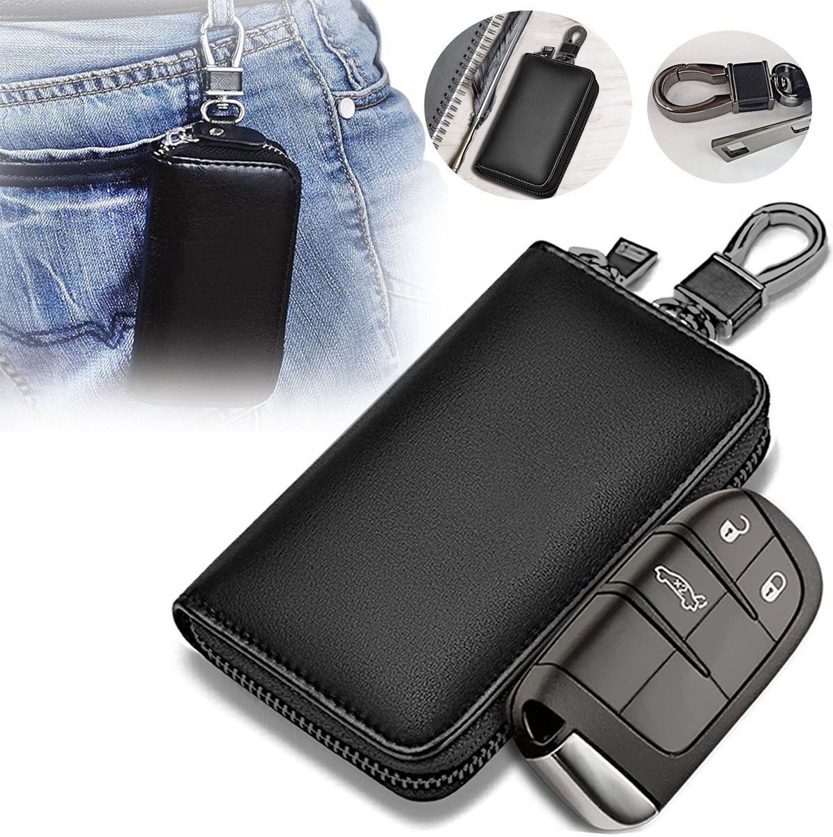 Etui Voor Autosleutels, Autosleutel Signaalblokkerende Tas Voor Auto, Rfid-Sleuteletui