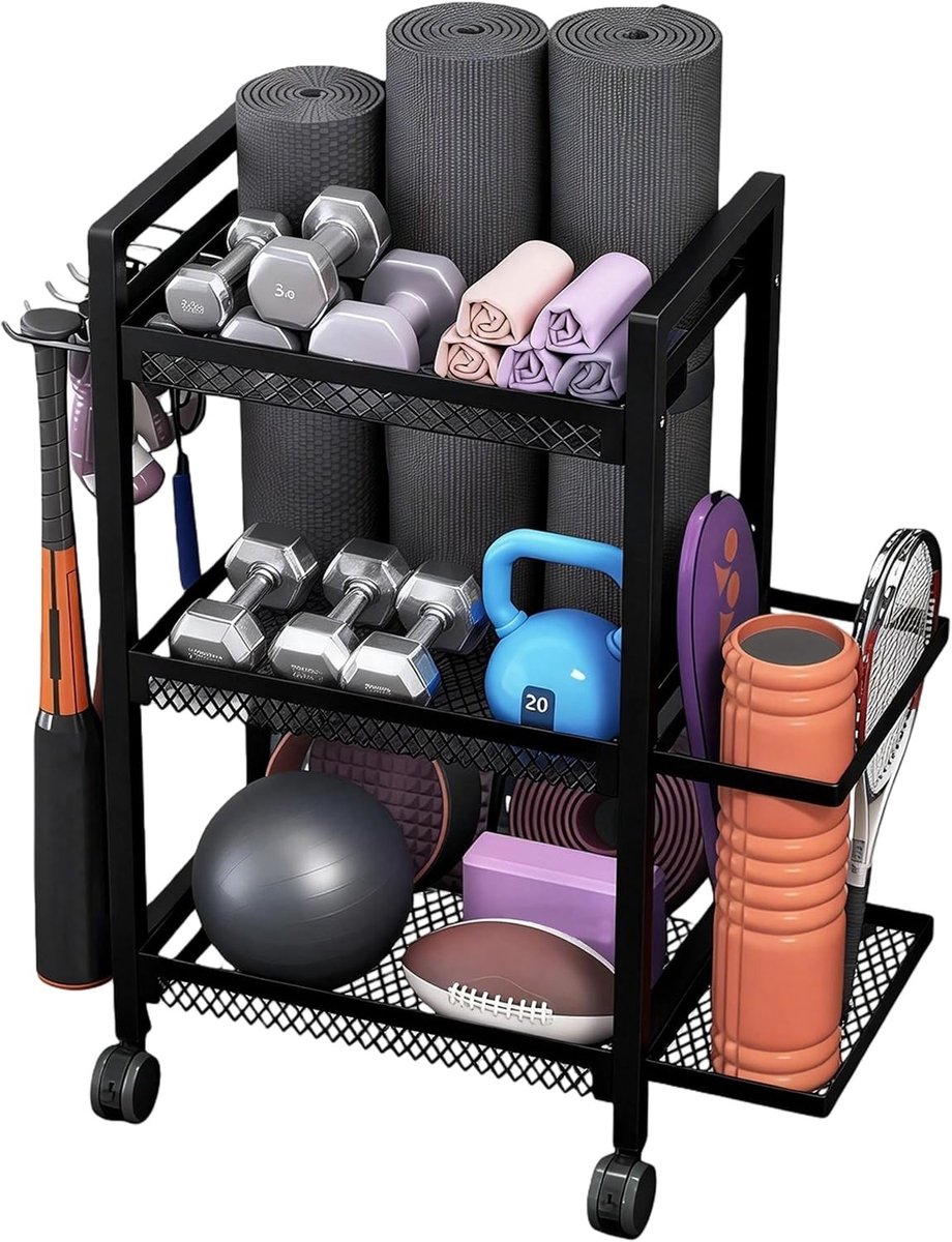 Verstelbare multifunctionele dumbbellstandaard voor thuisgym met opbergruimte en accessoires